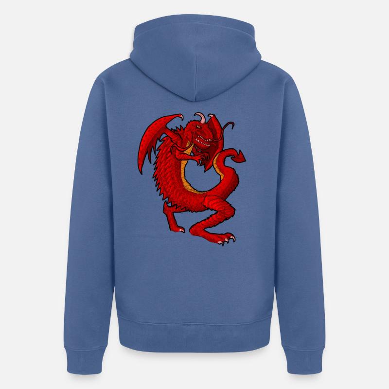 dragon - Veste à capuche bio Premium Unisexe - bleu pigeon