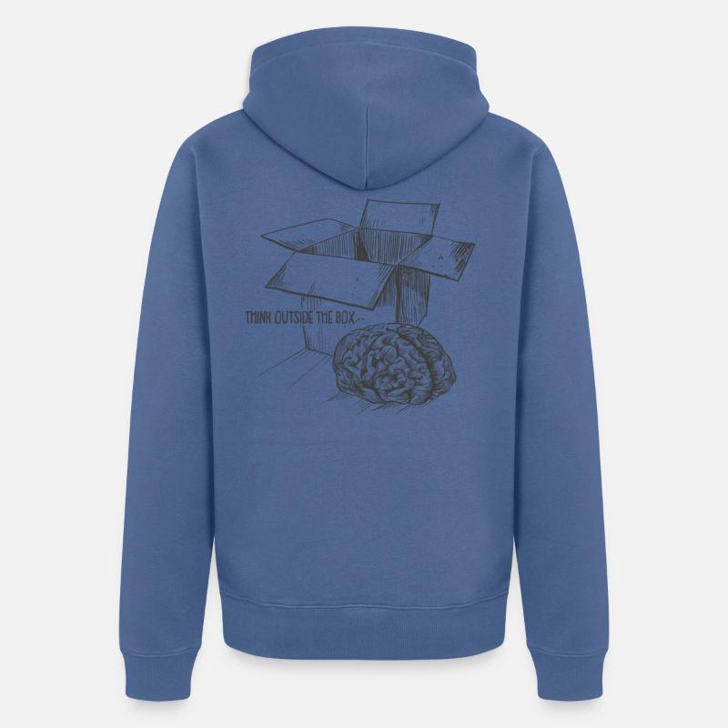 Anders denken - Unisex Premium Bio Zip Hoodie - Taubenblau