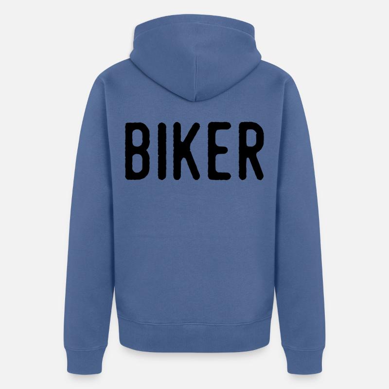 BIKER - Veste à capuche bio Premium Unisexe - bleu pigeon