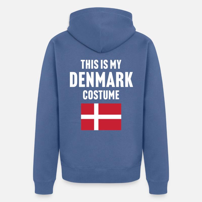 C’est mon costume du Danemark - Veste à capuche bio Premium Unisexe - bleu pigeon