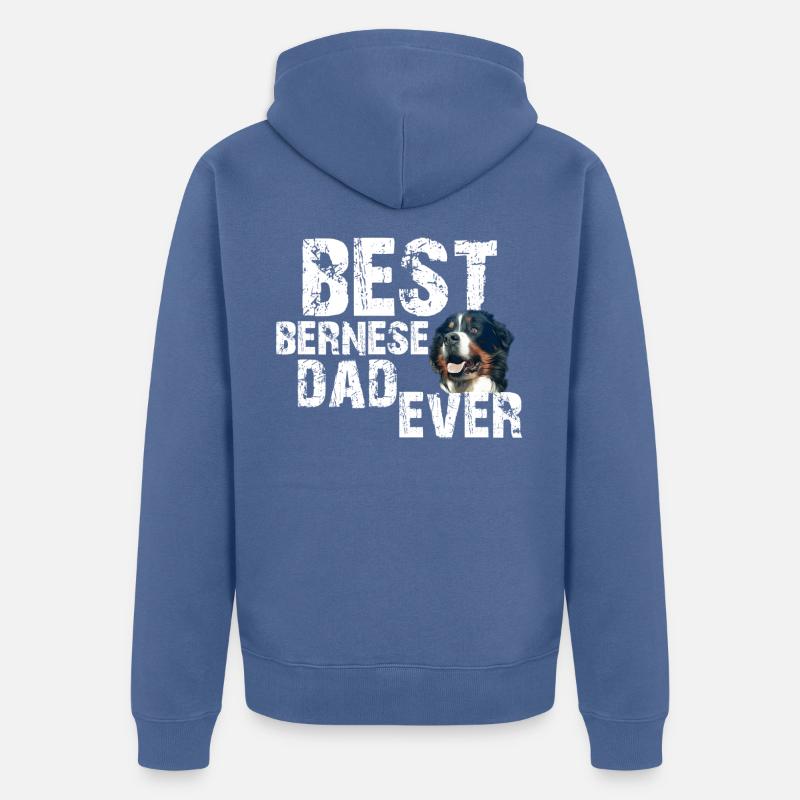 Berner Berghund - Unisex Premium Bio Zip Hoodie - Taubenblau