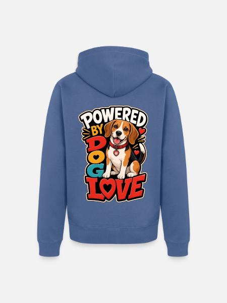 Beagle - Unisex Premium Bio Zip Hoodie - Taubenblau
