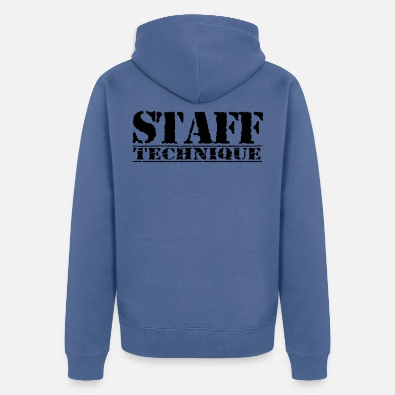 staff tech - Veste à capuche bio Premium Unisexe - bleu pigeon