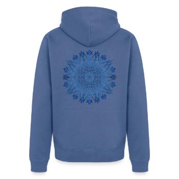 Noeuds nordiques - Veste à capuche bio Premium Unisexe - bleu pigeon - Dos - Nico (187cm)