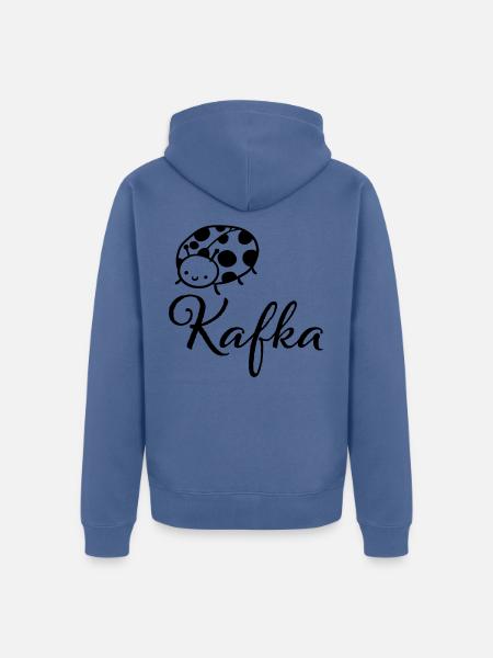 KAFKAESK Franz Kafka Samsa-geschenk - Uniseks Premium bio ziphoodie - duifblauw