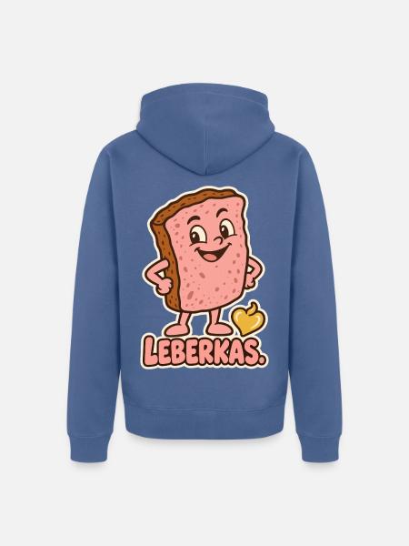 Leberkas Kostüm Paar - Unisex Premium Bio Zip Hoodie - Taubenblau