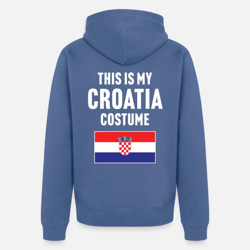 C’est mon costume de Croatie - Veste à capuche bio Premium Unisexe - bleu pigeon