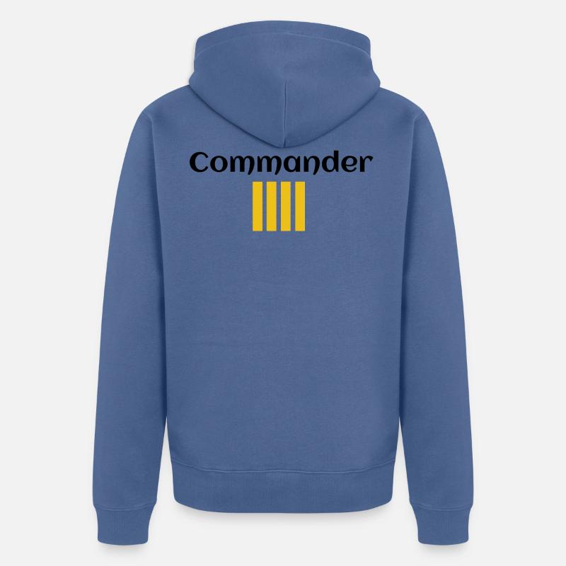 Commandant - Veste à capuche bio Premium Unisexe - bleu pigeon