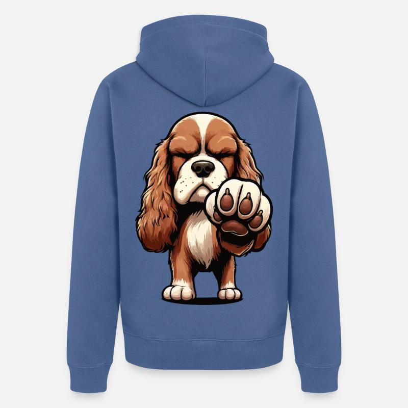 Cocker Spaniel Cockerhund Cocker Spaniel Besitzer - Unisex Premium Bio Zip Hoodie - Taubenblau