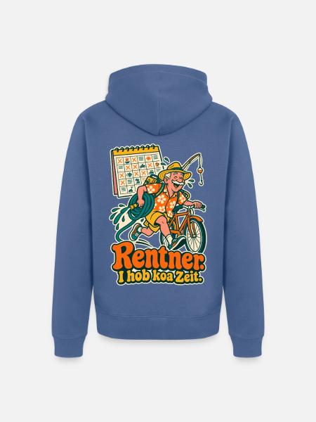 Rentner I hob koa Zeit - Unisex Premium Bio Zip Hoodie - Taubenblau