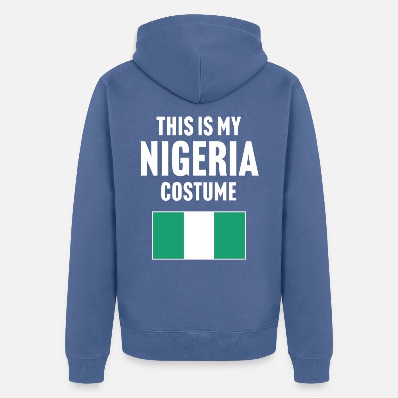 C’est mon costume nigérian - Veste à capuche bio Premium Unisexe - bleu pigeon