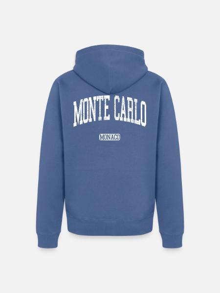 Monte Carlo - Unisex Premium Bio Zip Hoodie - Taubenblau