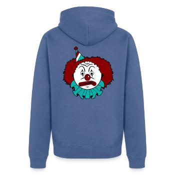 Clown. - Veste à capuche bio Premium Unisexe - bleu pigeon - Dos - Nico (187cm)