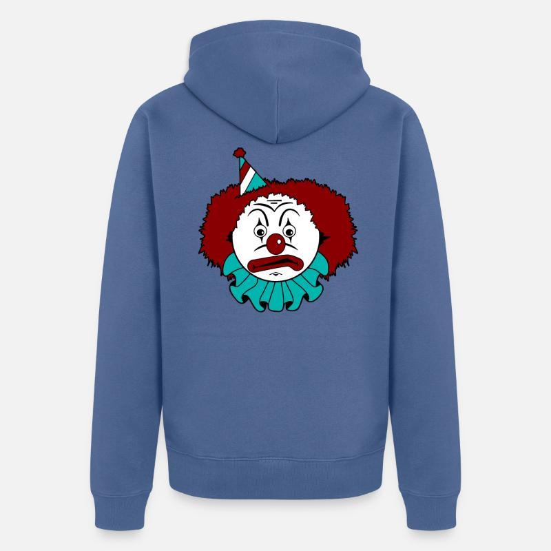 Clown. - Veste à capuche bio Premium Unisexe - bleu pigeon