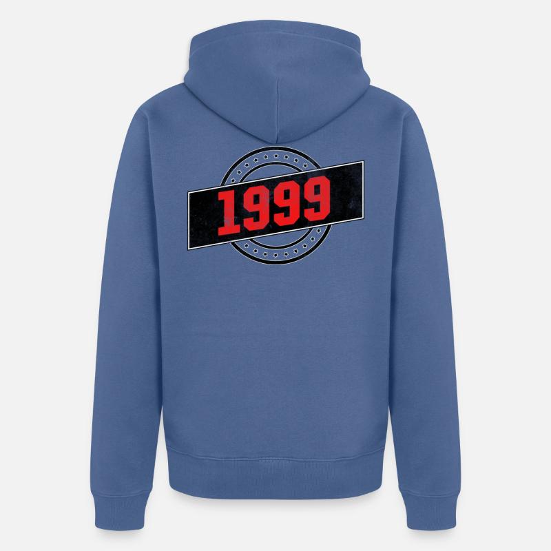 1999 année de naissance - Veste à capuche bio Premium Unisexe - bleu pigeon