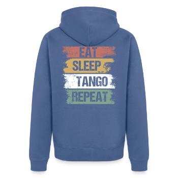 Eat - Sleep - Tango - Danse - Cadeau - Humour - Veste à capuche bio Premium Unisexe - bleu pigeon - Dos - Nico (187cm)