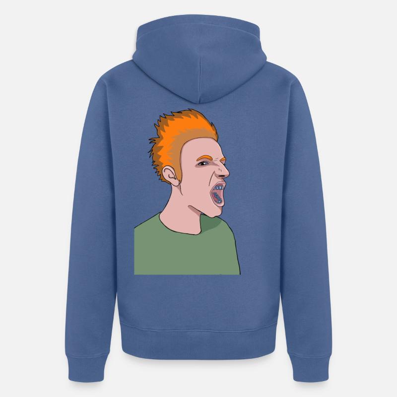 Puissance aux rousses - Veste à capuche bio Premium Unisexe - bleu pigeon