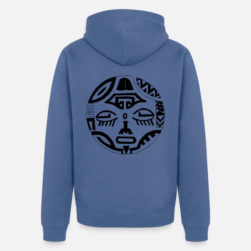 FACE 2 FACE recto - Veste à capuche bio Premium Unisexe - bleu pigeon