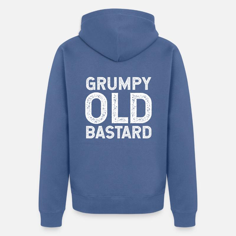 Grumpy alten Bastard - Unisex Premium Bio Zip Hoodie - Taubenblau