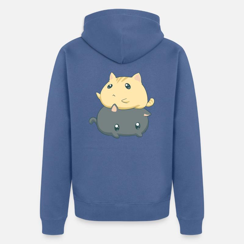 Chaton Chaton Chaton Chat - Veste à capuche bio Premium Unisexe - bleu pigeon