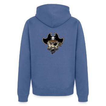 Tête de pirate pirates pirate - Veste à capuche bio Premium Unisexe - bleu pigeon - Dos - Nico (187cm)