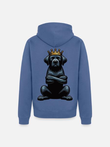 Labrador Labradorbesitzer Labradorliebhaber - Unisex Premium Bio Zip Hoodie - Taubenblau