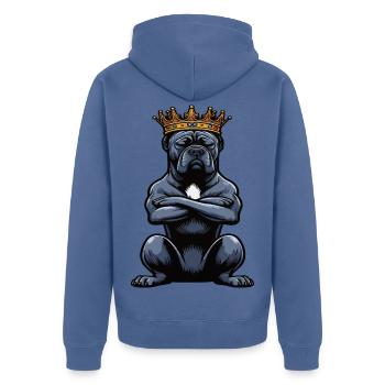 Canne Corso Cane Corsos Corso Hélic Corso Propriétaire - Veste à capuche bio Premium Unisexe - bleu pigeon - Dos - Nico (187cm)