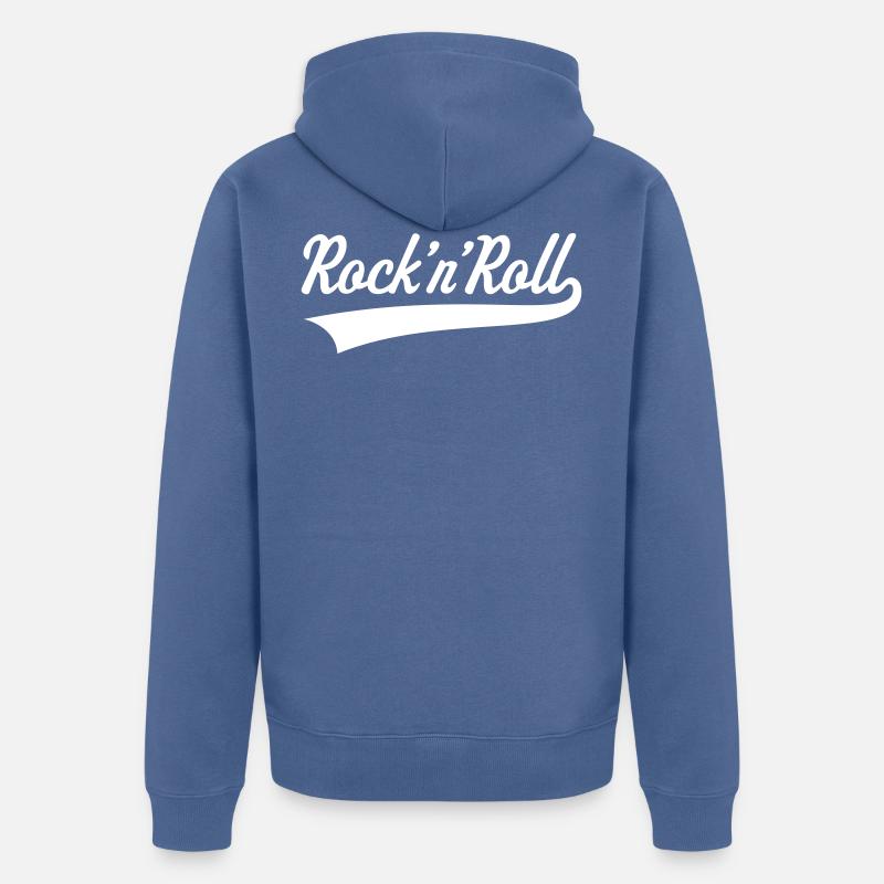 Rock 'n' Roll / Rock And Roll / Rock & Roll - Veste à capuche bio Premium Unisexe - bleu pigeon