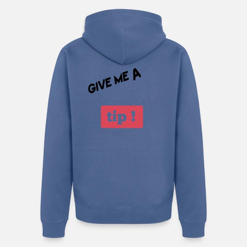 YOUTUBE-Tips - Veste à capuche bio Premium Unisexe - bleu pigeon