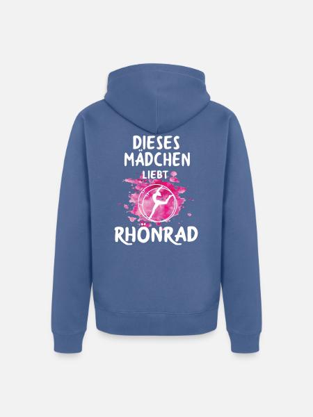 Rhönrad Rhönradturnen Geschenk - Unisex Premium Bio Zip Hoodie - Taubenblau