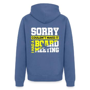 Kiteboarding Kitesurfer Kiteboarder Geschenk - Unisex Premium Bio Zip Hoodie - Taubenblau - Hinten - Nico (187cm)