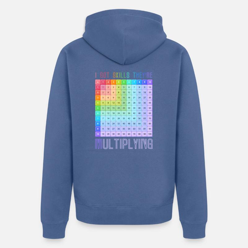 Mathe Design pour un fan de maths - Veste à capuche bio Premium Unisexe - bleu pigeon