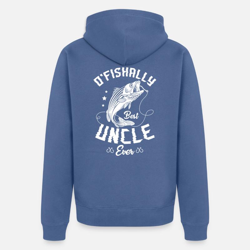 Conception d’oncle pour un oncle - Veste à capuche bio Premium Unisexe - bleu pigeon