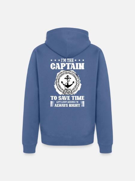 Bootfahren für ein Bootsfächerbootfahren - Unisex Premium Bio Zip Hoodie - Taubenblau
