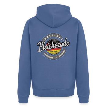 Original Germany Thüringen Bleicherode - Unisex Premium Bio Zip Hoodie - Taubenblau - Hinten - Nico (187cm)