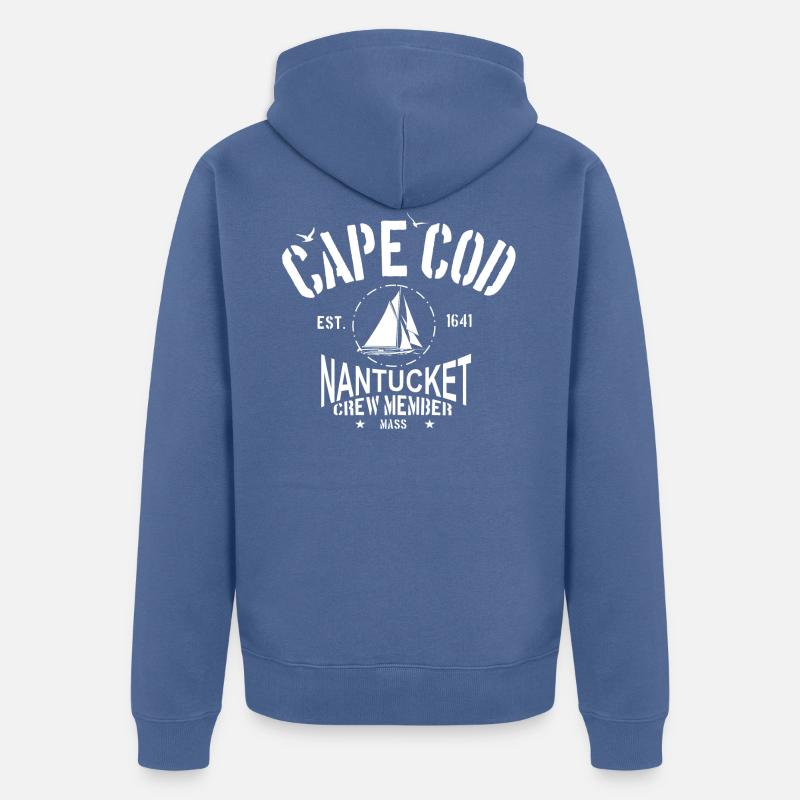 Cape Cod Nantucket - Veste à capuche bio Premium Unisexe - bleu pigeon