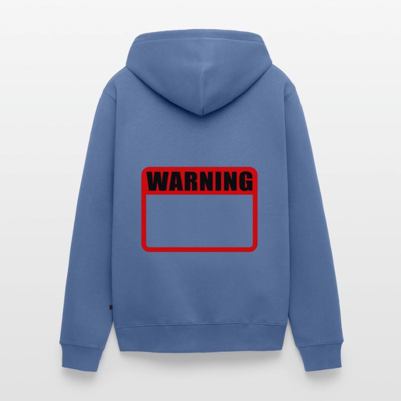 Warning Shield Warning Warning Shield Vector Unisex Premium Organic Zip Hoodie