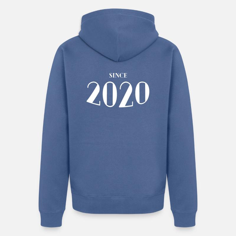 Drôle d’anniversaire depuis 2020 - Veste à capuche bio Premium Unisexe - bleu pigeon