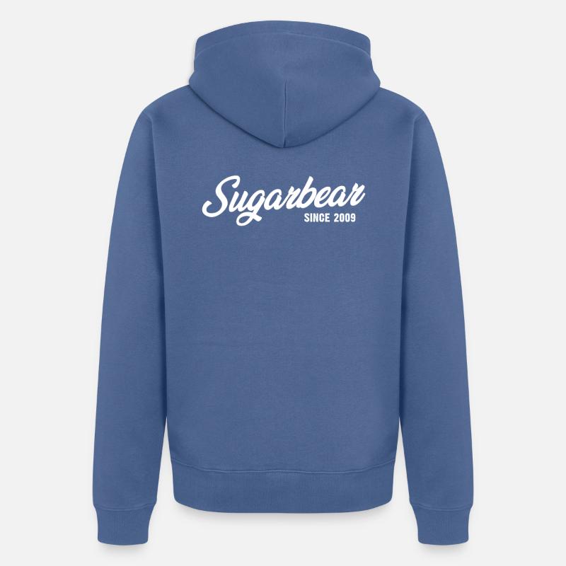 Drôle de Sugarbear depuis 2009 - Veste à capuche bio Premium Unisexe - bleu pigeon