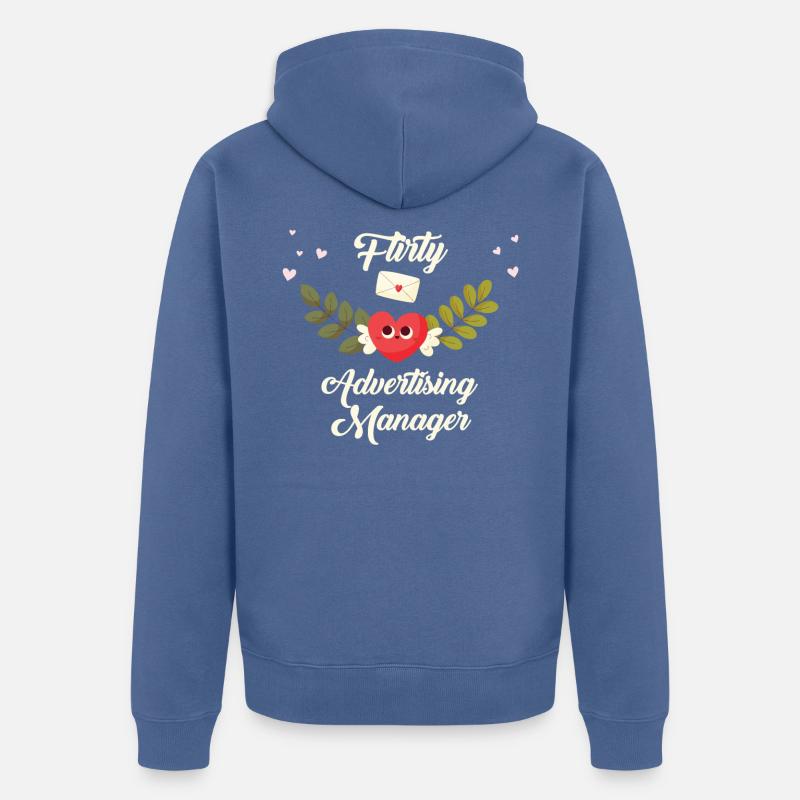 Responsable de la publicité Flirty - Veste à capuche bio Premium Unisexe - bleu pigeon