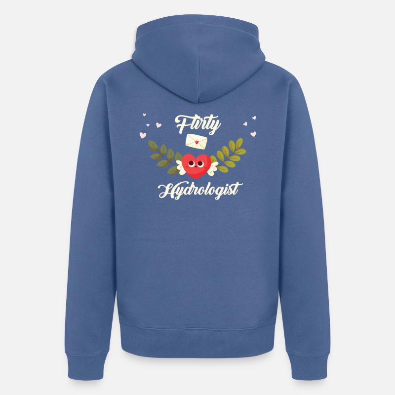 Hydrologue séduisant - Veste à capuche bio Premium Unisexe - bleu pigeon