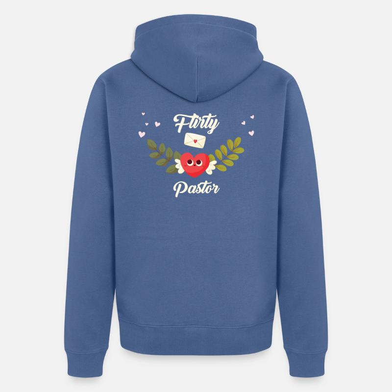 Pasteur Flirty - Veste à capuche bio Premium Unisexe - bleu pigeon