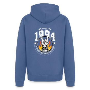1994 Birthday, rocks everything - Unisex Premium Organic Zip Hoodie - stone blue - Back - Nico (187cm)