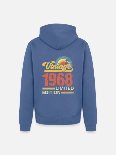 1968 - Unisex Premium Organic Zip Hoodie - stone blue