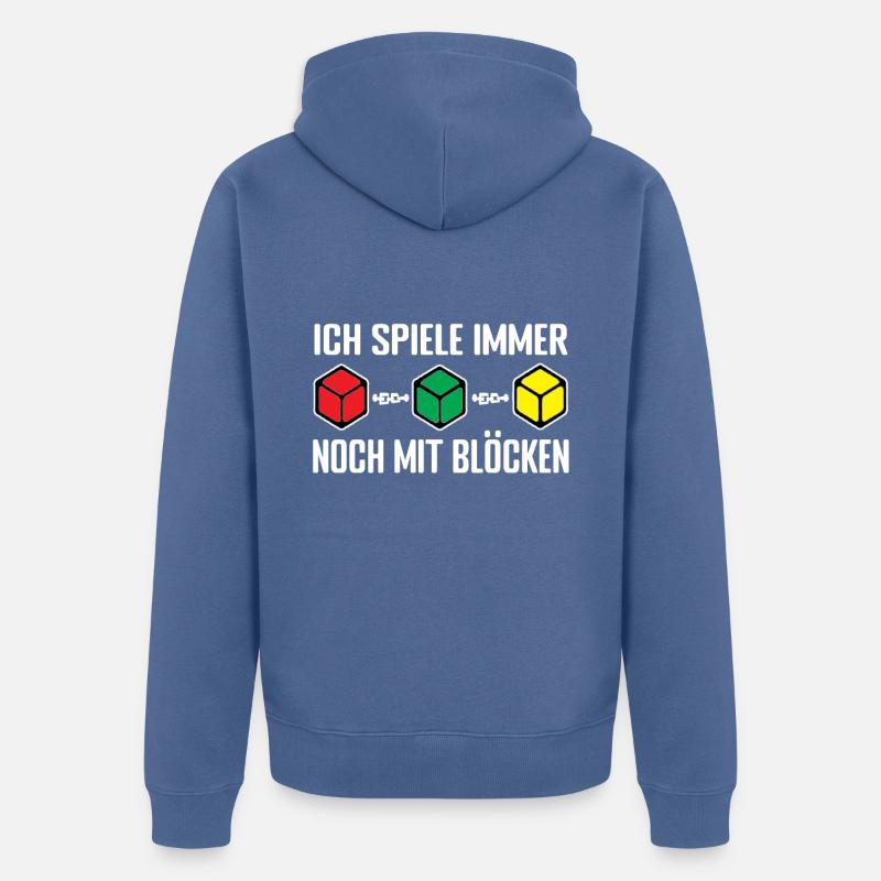 Krypto Trader Bitcoin - Unisex Premium Bio Zip Hoodie - Taubenblau