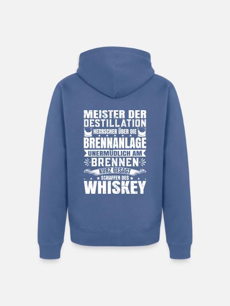 Whiskypedia Whiskey Single Malt - Unisex Premium Bio Zip Hoodie - Taubenblau
