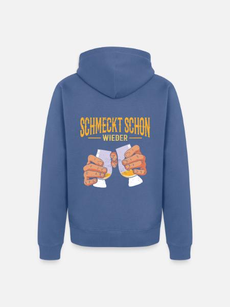 Whiskypedia Whiskey Single Malt - Unisex Premium Bio Zip Hoodie - Taubenblau