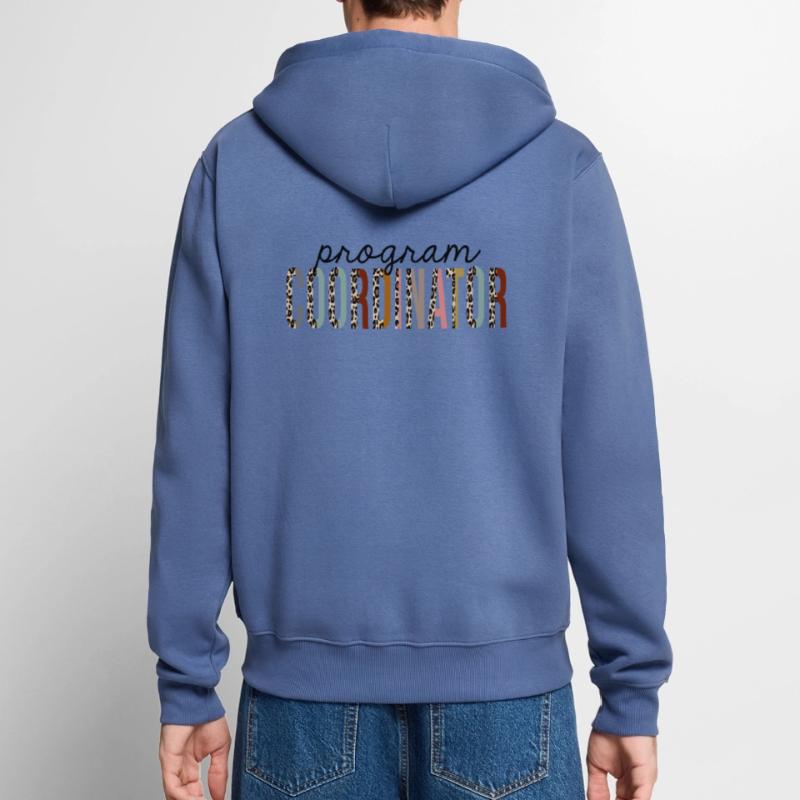 Program Coordinator Leopard Print Funny Unisex Premium Organic Zip Hoodie