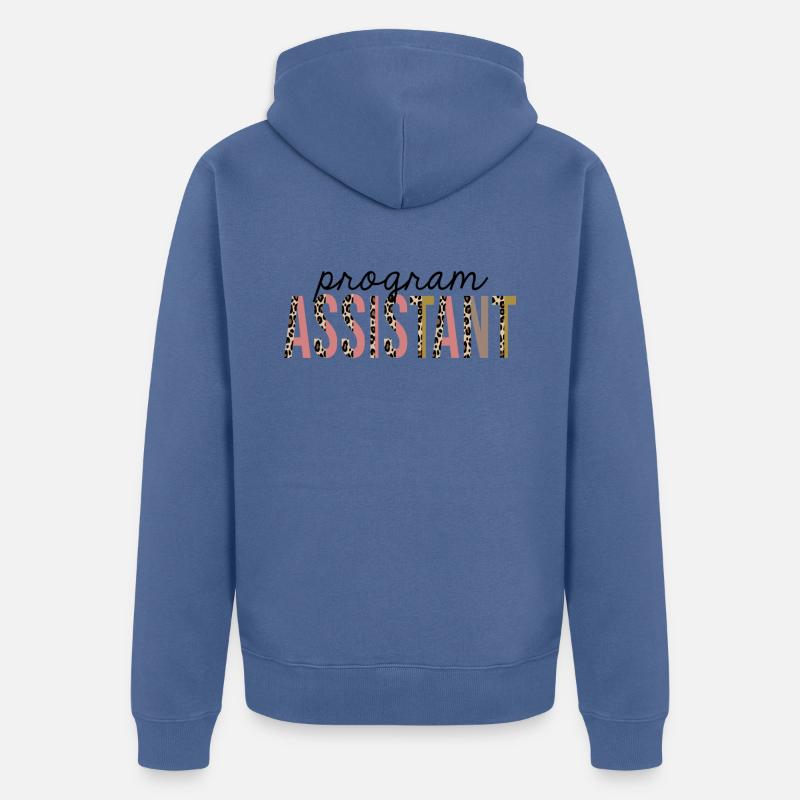 Programmassistent Leopard Print Funny - Unisex Premium Bio Zip Hoodie - Taubenblau