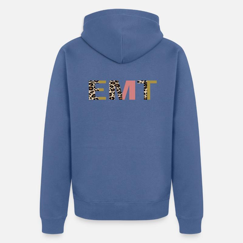 Emt - Veste à capuche bio Premium Unisexe - bleu pigeon